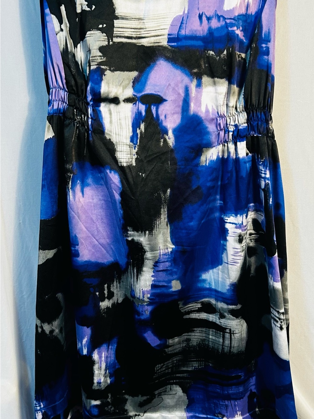 Blue Abstract Print Women’s Dress - Unbranded